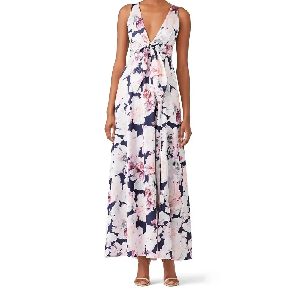 Cynthia Rowley Rent the Runway Rose Floral Aurora Maxi dress - 4 - Picture 1 of 6